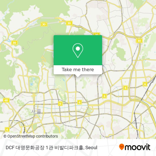 DCF 대명문화공장 1관 비발디파크홀 map