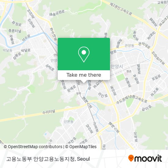 고용노동부 안양고용노동지청 map