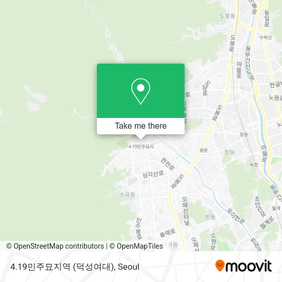4.19민주묘지역 (덕성여대) map