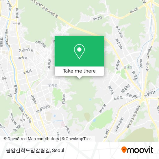 불암산학도암갈림길 map