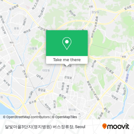달빛마을3단지(명지병원) 버스정류장 map