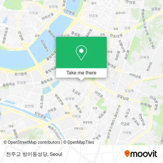 천주교 방이동성당 map