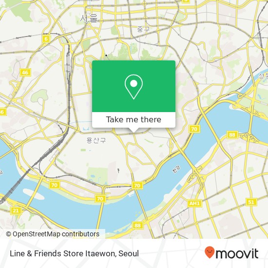 Line & Friends Store Itaewon map