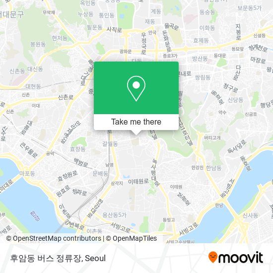 후암동 버스 정류장 map