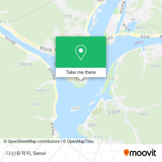 다산유적지 map