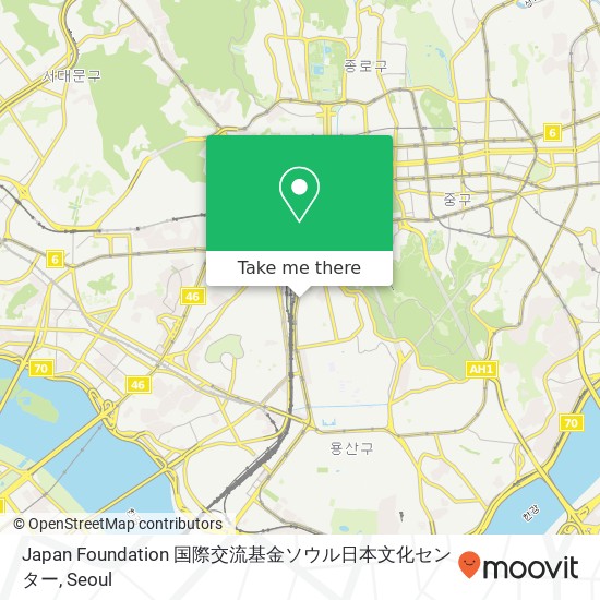 Japan Foundation 国際交流基金ソウル日本文化センター map