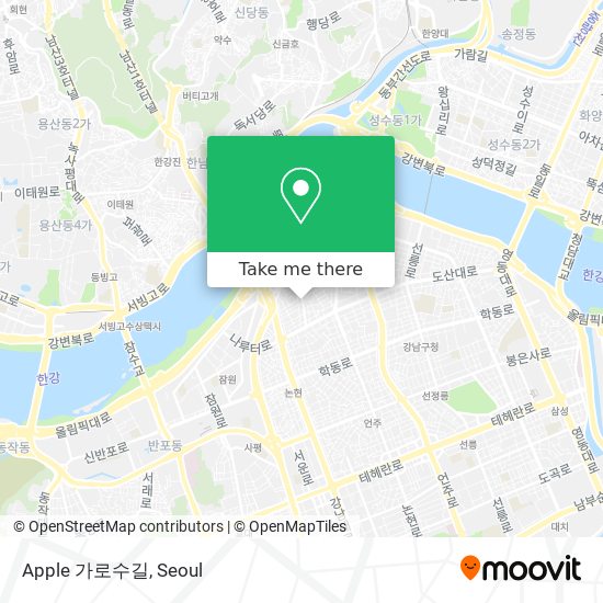 Apple 가로수길 map