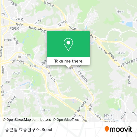 종근당 효종연구소 map