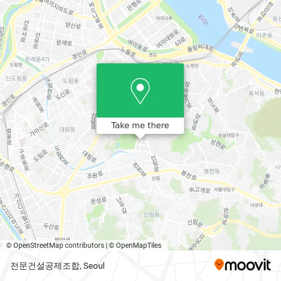 전문건설공제조합 map
