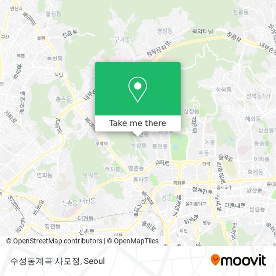 수성동계곡 사모정 map