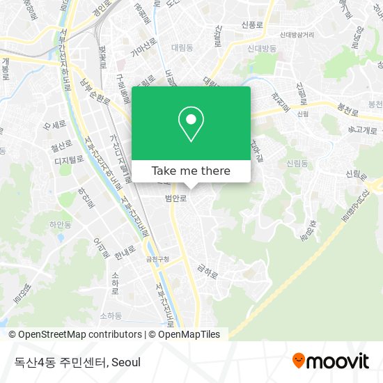 독산4동 주민센터 map