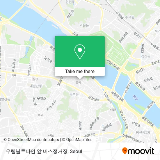 우림블루나인 앞 버스정거장 map