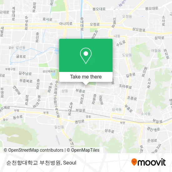 순천향대학교 부천병원 map