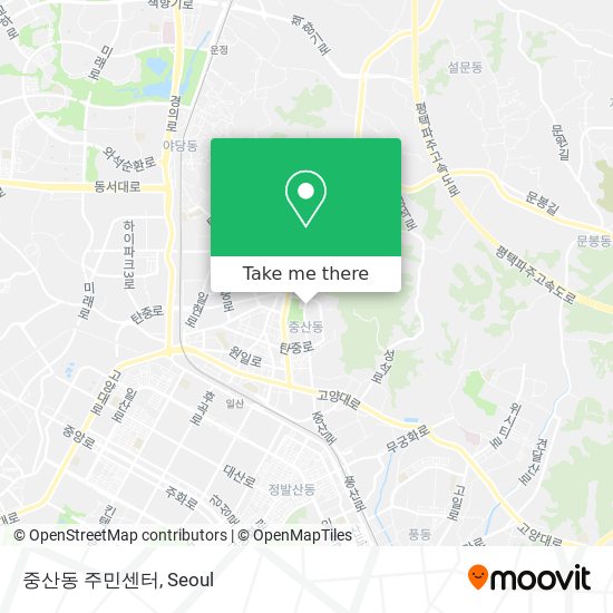 중산동 주민센터 map