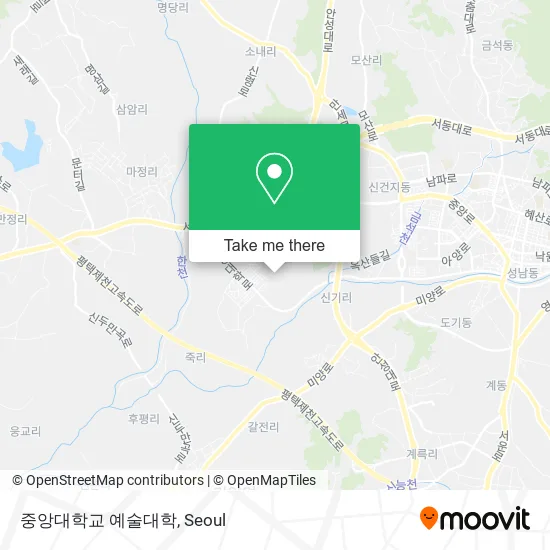 중앙대학교 예술대학 map