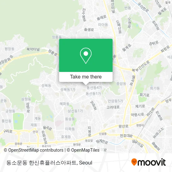 동소문동 한신휴플러스아파트 map