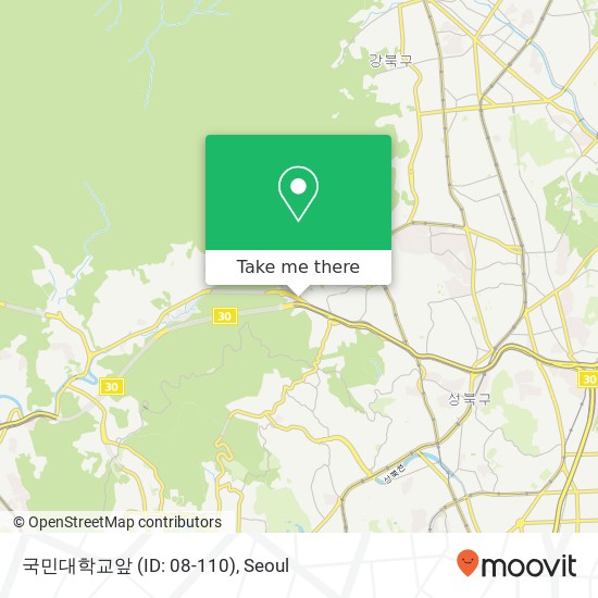 국민대학교앞 (ID: 08-110) map