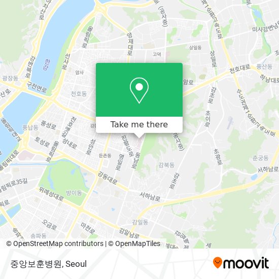 중앙보훈병원 map