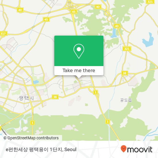 e편한세상 평택용이 1단지 map