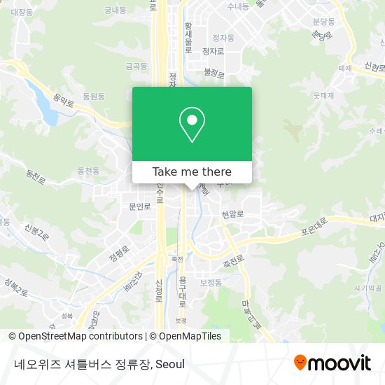 네오위즈 셔틀버스 정류장 map