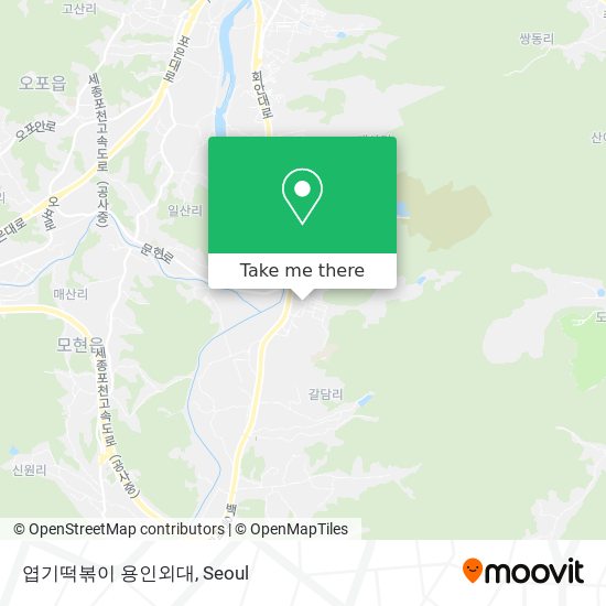 엽기떡볶이 용인외대 map