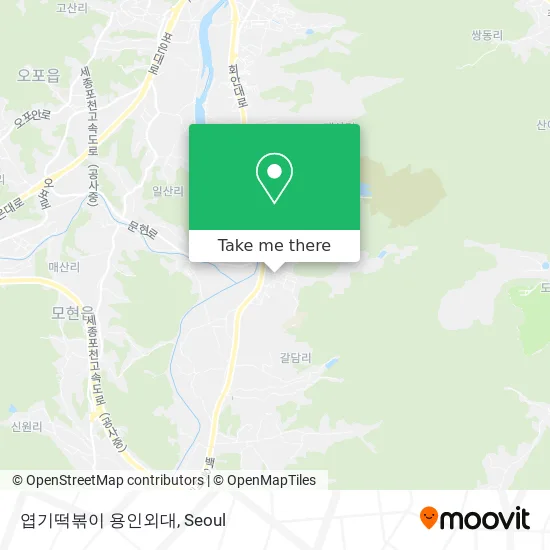엽기떡볶이 용인외대 map