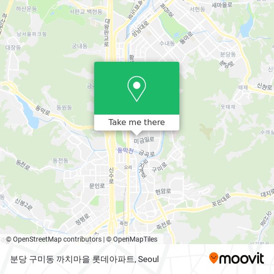 분당 구미동 까치마을 롯데아파트 map