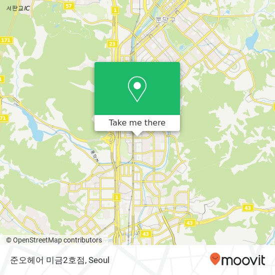 준오헤어 미금2호점 map