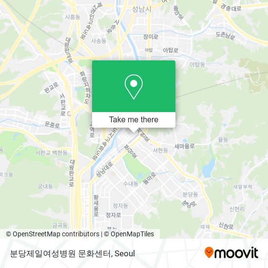 분당제일여성병원 문화센터 map