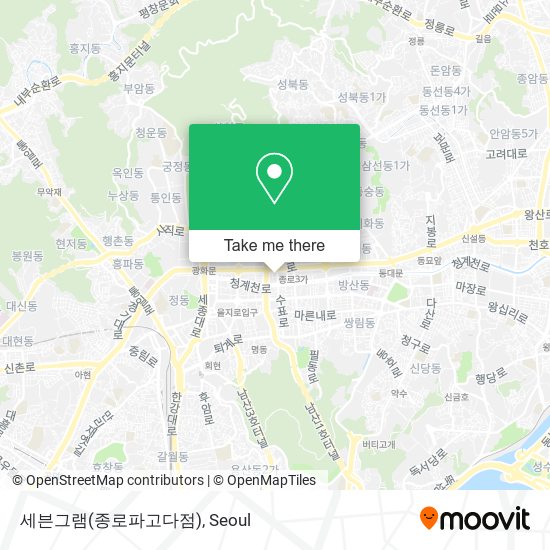 세븐그램(종로파고다점) map