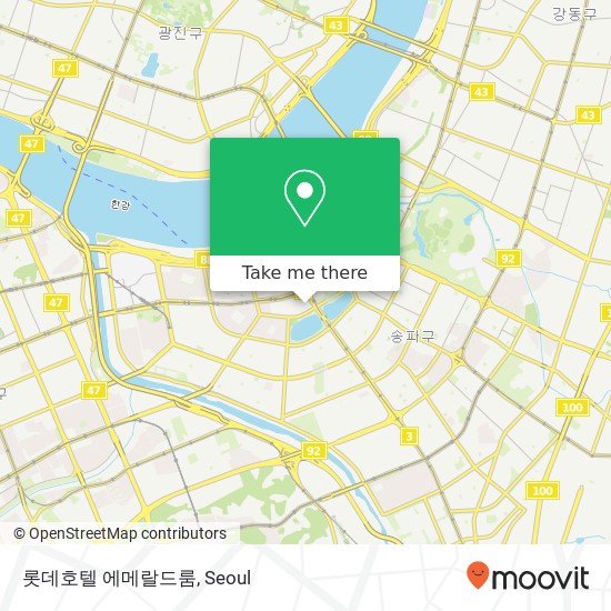 롯데호텔 에메랄드룸 map