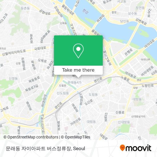 문래동 자이아파트 버스정류장 map