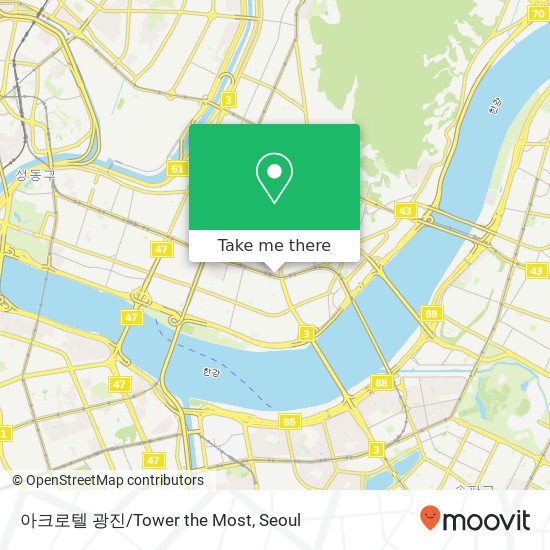 아크로텔 광진/Tower the Most map