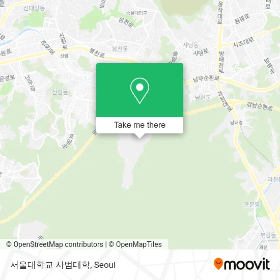 서울대학교 사범대학 map