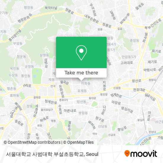 서울대학교 사범대학 부설초등학교 map