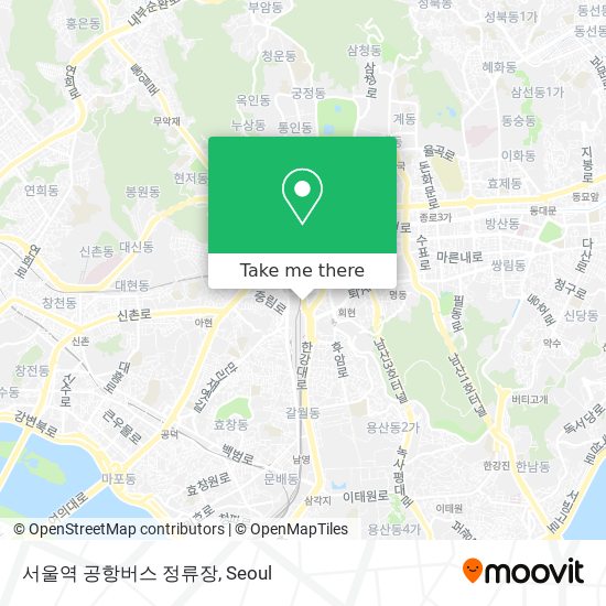 서울역 공항버스 정류장 map