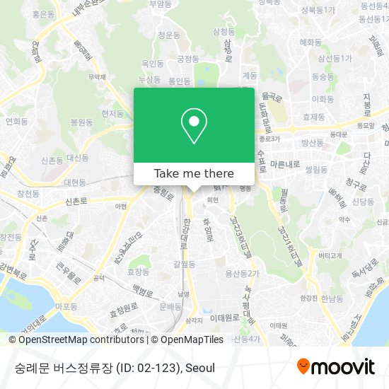 숭례문 버스정류장 (ID: 02-123) map