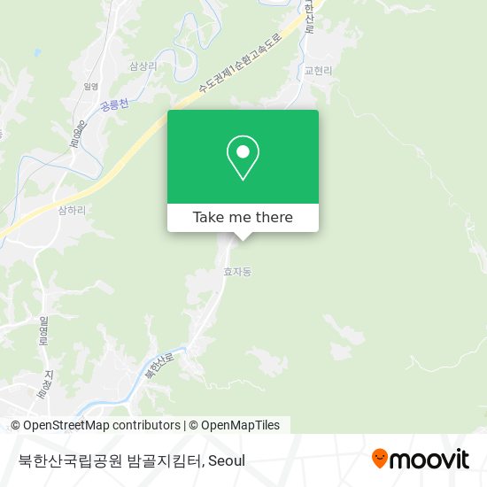 북한산국립공원 밤골지킴터 map