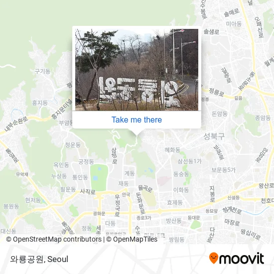 와룡공원 map