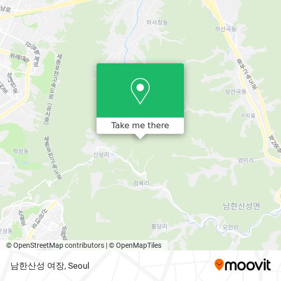 남한산성 여장 map
