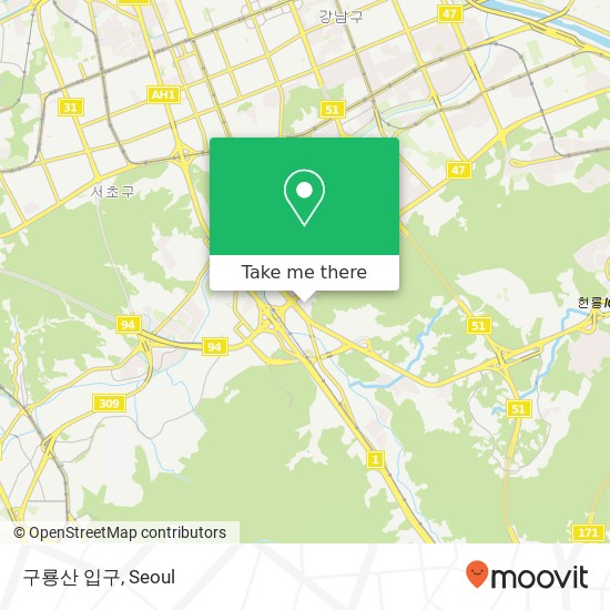 구룡산 입구 map