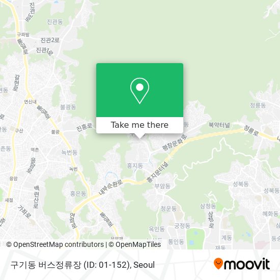 구기동 버스정류장 (ID: 01-152) map