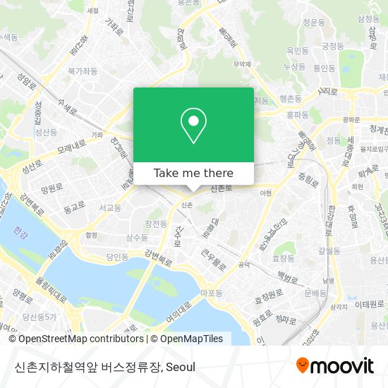 신촌지하철역앞 버스정류장 map