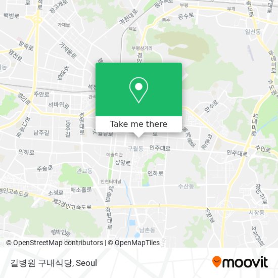 길병원 구내식당 map