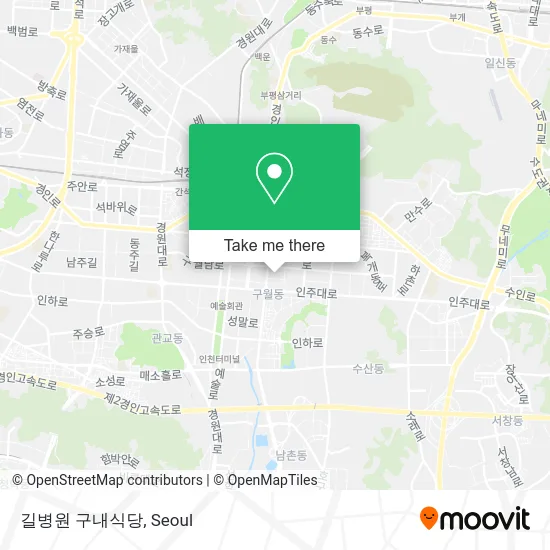 길병원 구내식당 map