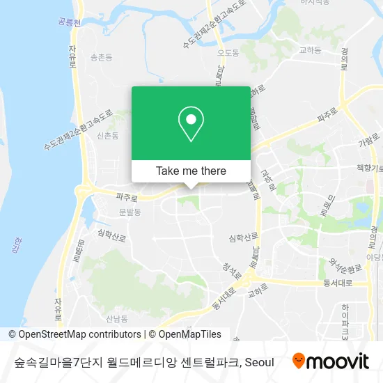 숲속길마을7단지 월드메르디앙 센트럴파크 map