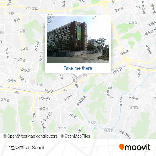 유한대학교 map