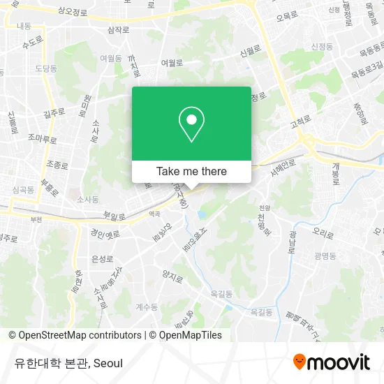 유한대학 본관 map
