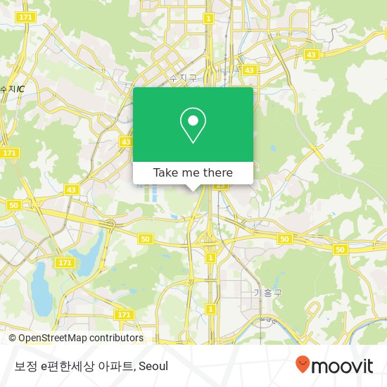 보정 e편한세상 아파트 map