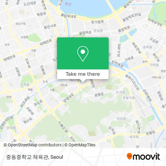 중동중학교 체육관 map